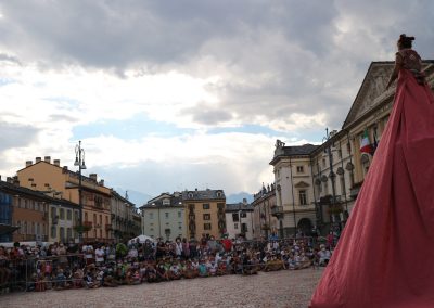 Silvia Martini e Mario Levis in piazza Chanoux