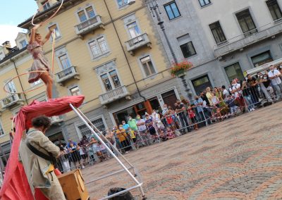 Silvia Martini e Mario Levis in piazza Chanoux