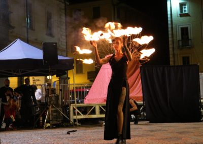 La Chimica del Fuoco in piazza Chanoux