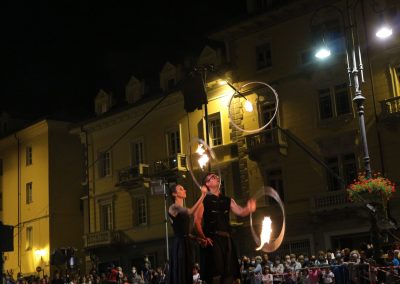 La Chimica del Fuoco in piazza Chanoux