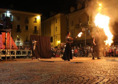 La Chimica del Fuoco in piazza Chanoux