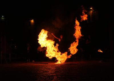 La Chimica del Fuoco in piazza Chanoux