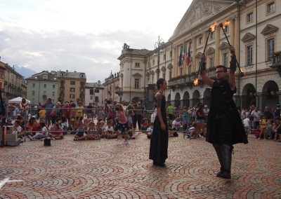 La Chimica del Fuoco in piazza Chanoux