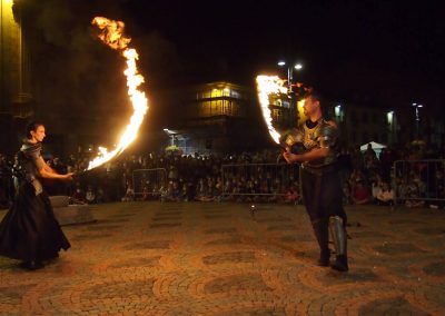 La Chimica del Fuoco in piazza Chanoux