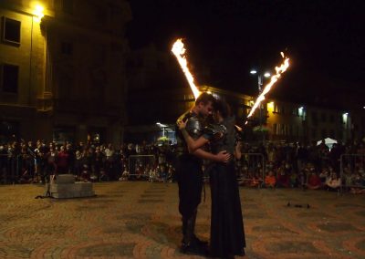 La Chimica del Fuoco in piazza Chanoux