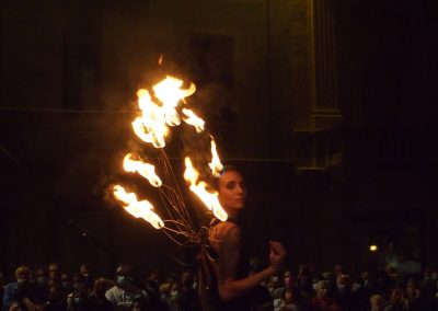 La Chimica del Fuoco in piazza Chanoux