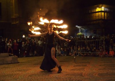 La Chimica del Fuoco in piazza Chanoux