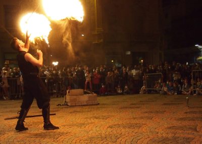 La Chimica del Fuoco in piazza Chanoux