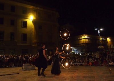 La Chimica del Fuoco in piazza Chanoux