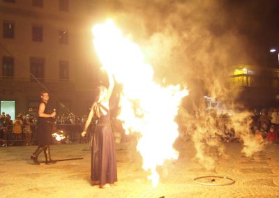 La Chimica del Fuoco in piazza Chanoux