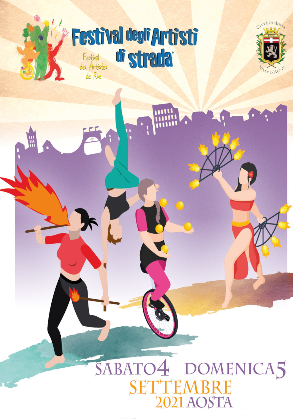 Il manifesto del Festival degli Artisti di Strada 2021