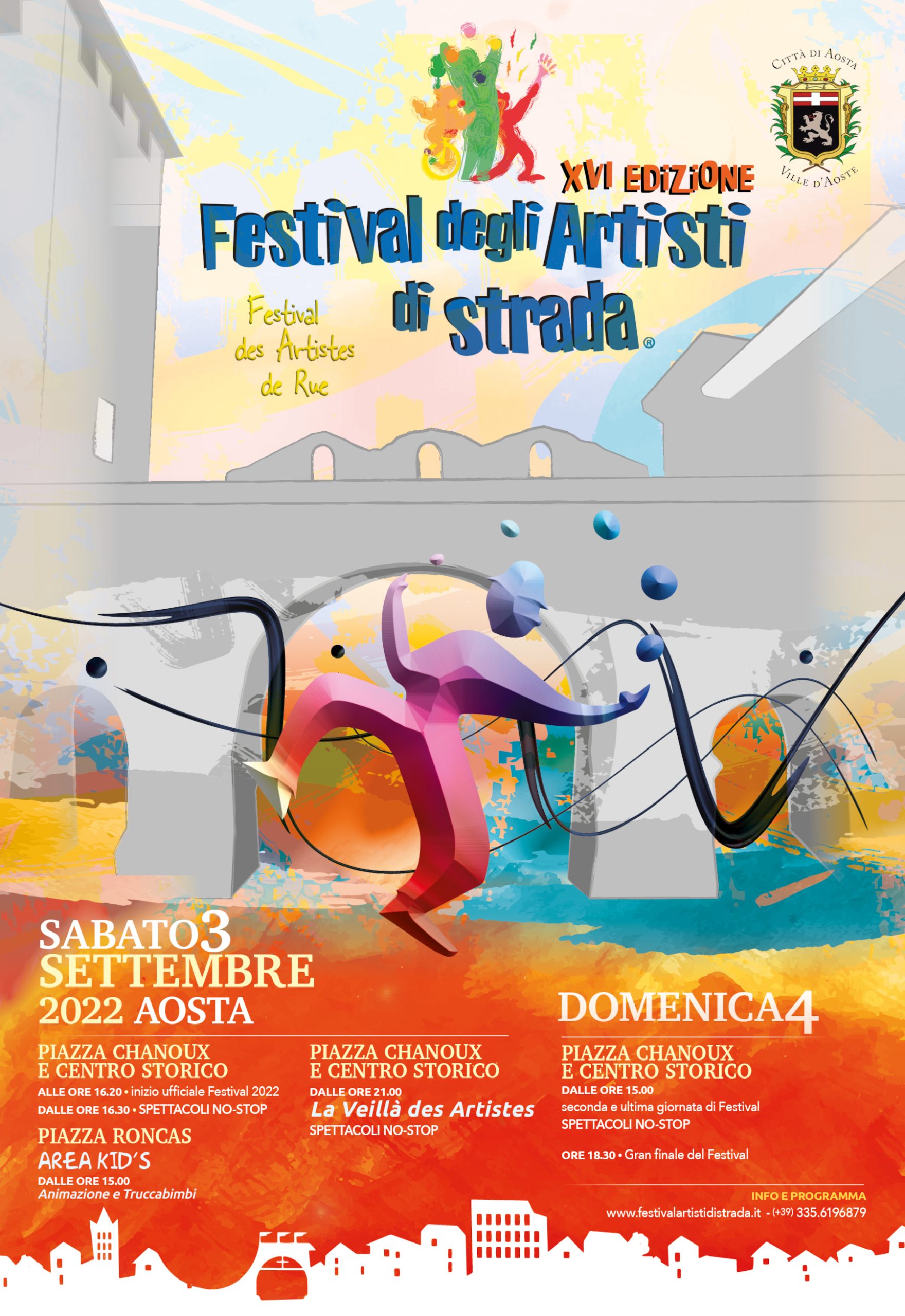 Il manifesto del Festival degli Artisti di Strada del 2022